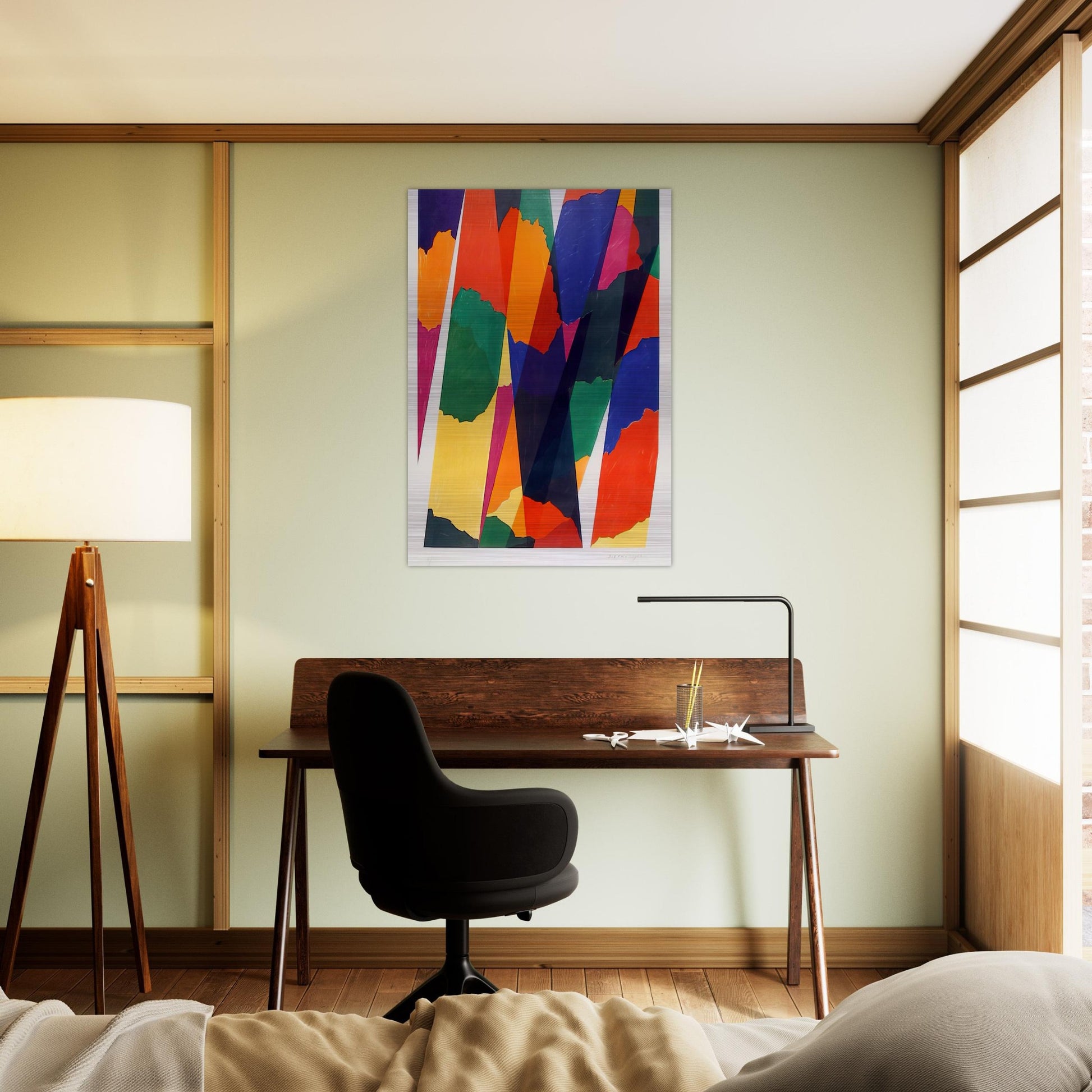 Wait - Untitled XIX - 1968 - Piero Dorazio Brushed Aluminum Print - 70x100 cm / 28x40 inches | Piero Dorazio Aluminum Print | Piero Dorazio Prints
