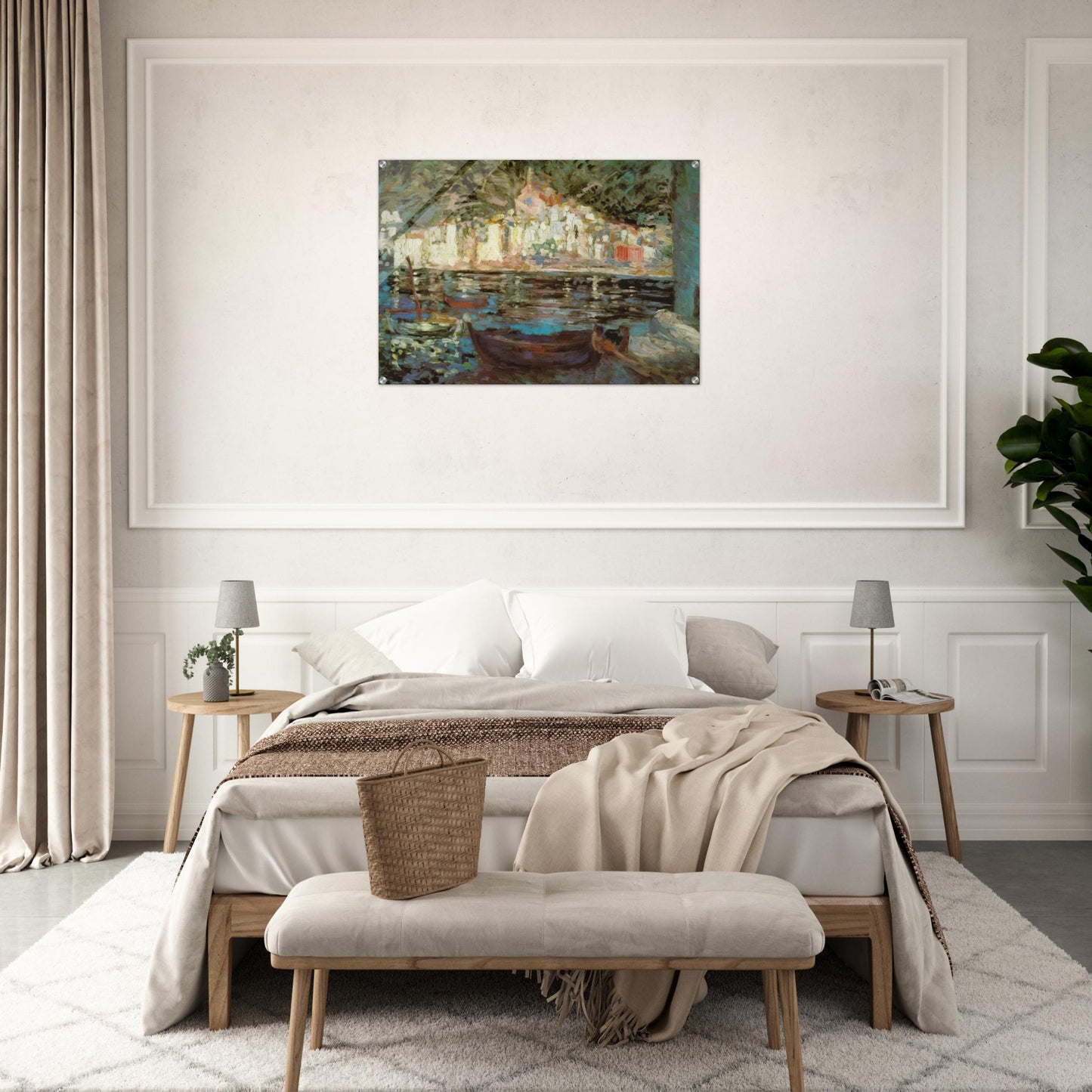 VIEW OF CADAQUES FROM PLAYA POAL - Salvador Dali Acrylic Print - 70x100 cm / 28x40″ inches