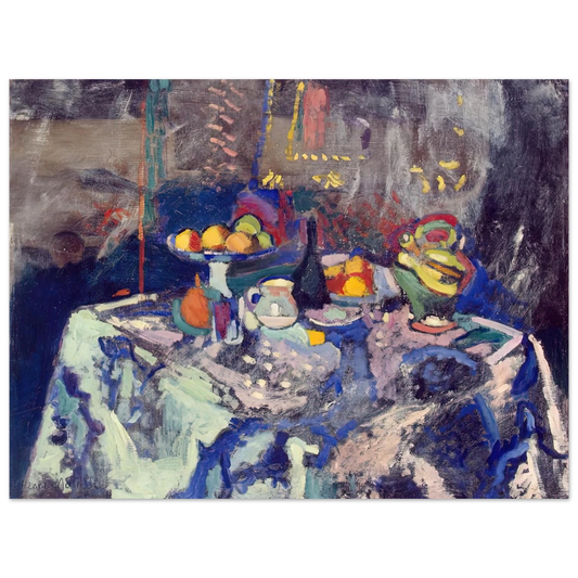 Henri Matisse - VASE BOTTLE AND FRUIT 1906  75x100 cm / 30x40inches Fine Art Poster