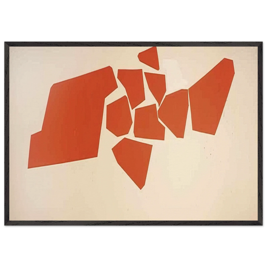 Large Fragemented Shapes - 1968 - Robert Goodnough 70x100 cm / 28x40 inches Framed Art Print – Black Wooden Frame