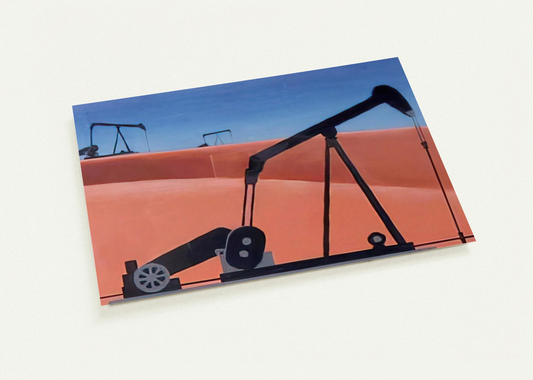 Oil Well - 1979 By Clarence Holbrook Carter Pack of 10 Post Cards | Clarence Holbrook Carter Post Cards | A6 (10.5 x 14.8 cm) - 4.1 x 5.8 inches