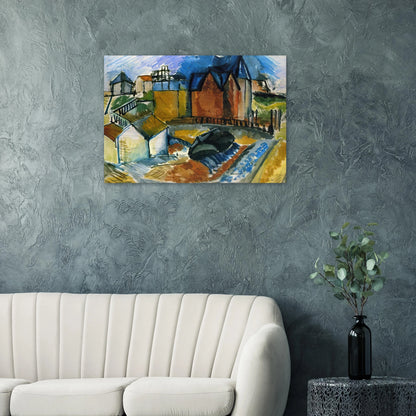 THE BEACH AT HAVRE 1910 - Raoul Dufy Brushed Aluminum Print - 70x100 cm / 28x40 inches | Raoul Dufy Aluminum Print | Raoul Dufy Prints