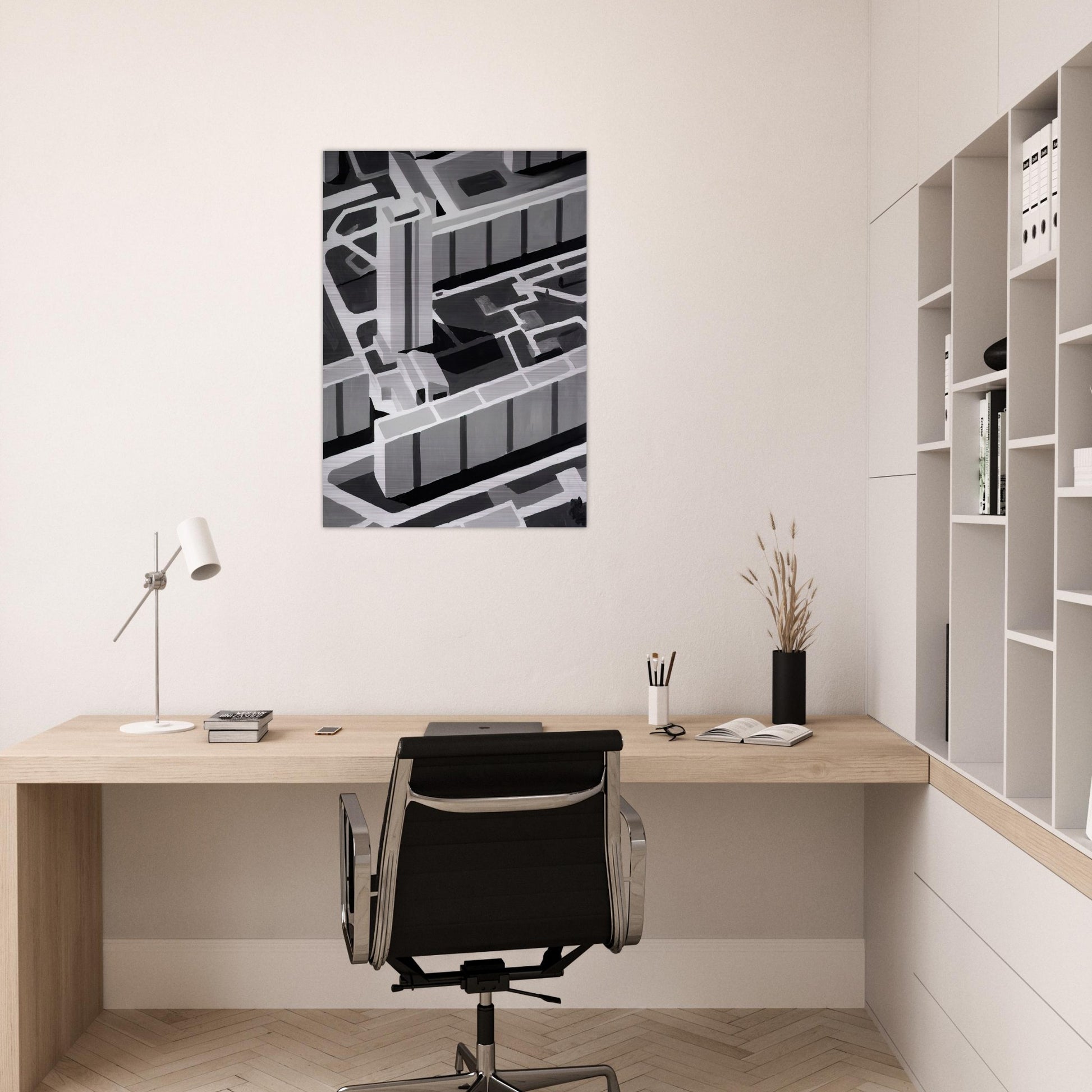 TOWNSCAPE SL 1969 - Gerhard Richter Brushed Aluminum Print - 70x100 cm / 28x40 inches | Gerhard Richter Aluminum Print | Gerhard Richter Prints