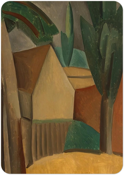 House in a Garden - 1908 By Pablo Picasso Pack of 10 Post Cards | Pablo Picasso Post Cards | A6 (10.5 x 14.8 cm) - 4.1 x 5.8 inches