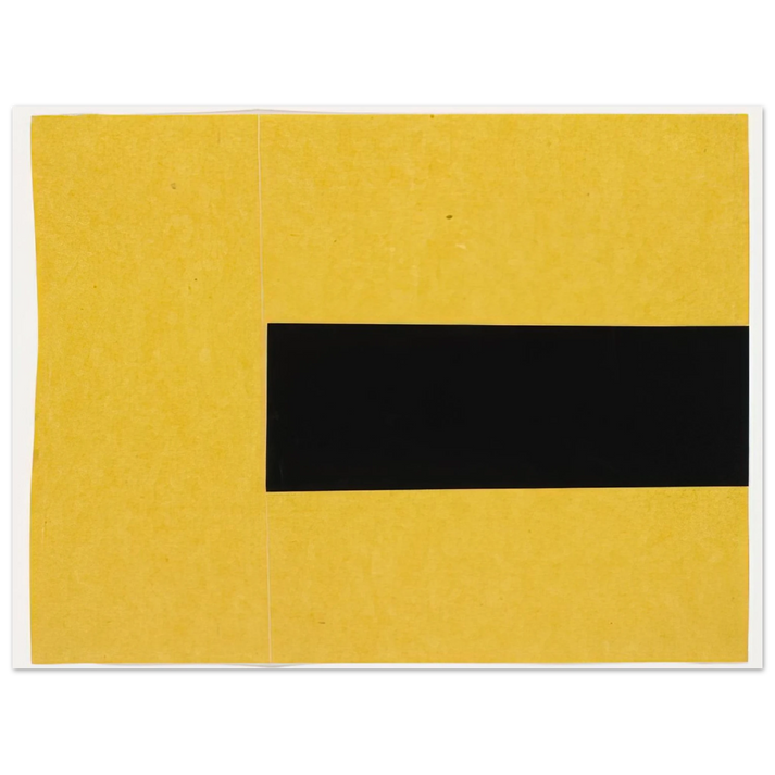 Ellsworth Kelly - Black and Yellow from the series Line Form Color  75x100 cm / 30x40inches Fine Art Poster