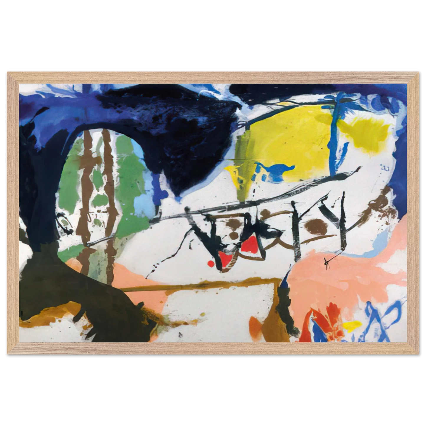 Helen Frankenthaler - Acres - 1959 Wall art - 50x70 cm / 20x28 inches - Fine Art Poster-canvas - -