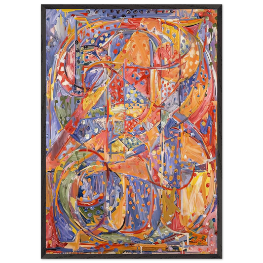 0 THROUGH 9 - Jasper Johns 70x100 cm / 28x40 inches Framed Art Print – Black Wooden Frame
