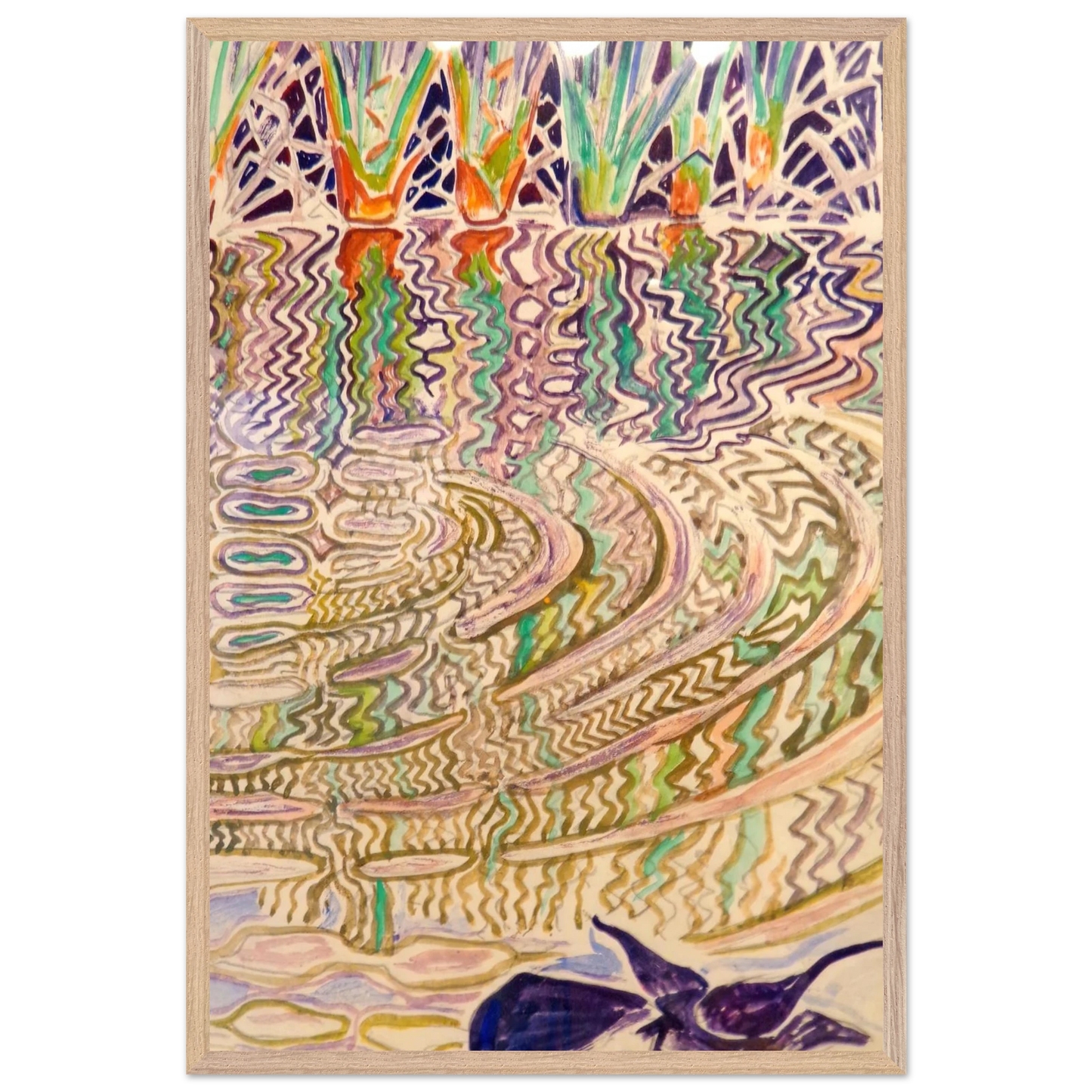 Walter Inglis Anderson - Walter Anderson Wall art - 60x80 cm / 24x32 inches - Premium Wooden Framed Poster With Fine Art Paper-canvas - Wood frame