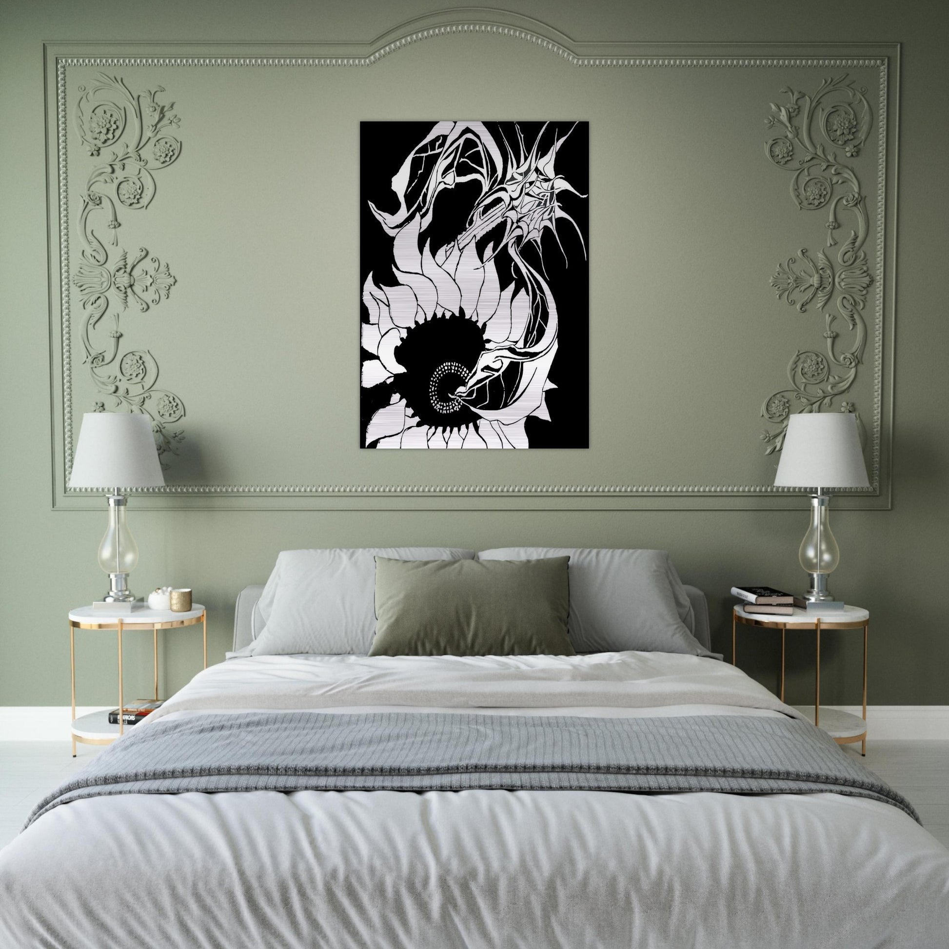 SUNFLOWERS - MC Escher Brushed Aluminum Print - 70x100 cm / 28x40 inches | MC Escher Aluminum Print | MC Escher Prints
