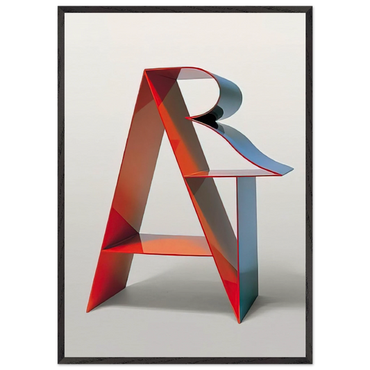 Art N1 - Robert Indiana 70x100 cm / 28x40 inches Framed Art Print – Black Wooden Frame