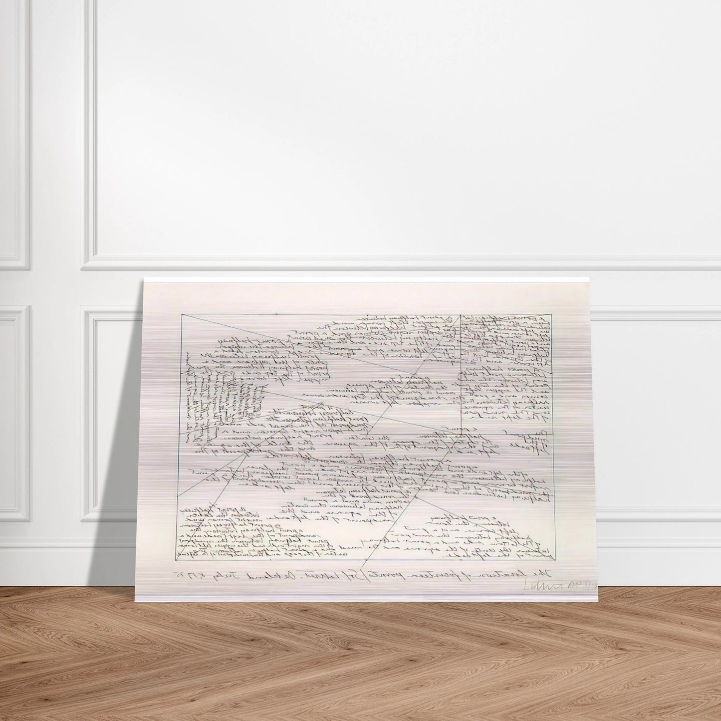 The Location of 14 Points - Sol LeWitt Brushed Aluminum Print - 70x100 cm / 28x40 inches | Sol LeWitt Aluminum Print | Sol LeWitt Prints