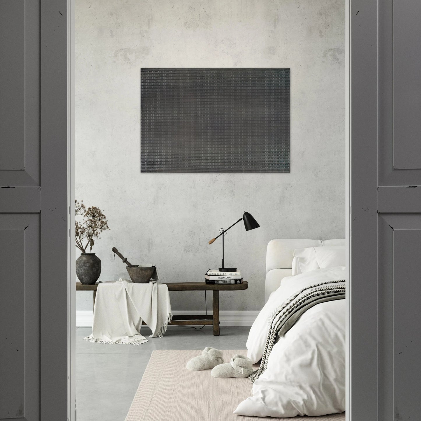 White Flower - Agnes Martin Brushed Aluminum Print - 70x100 cm / 28x40 inches | Agnes Martin Aluminum Print | Agnes Martin Prints