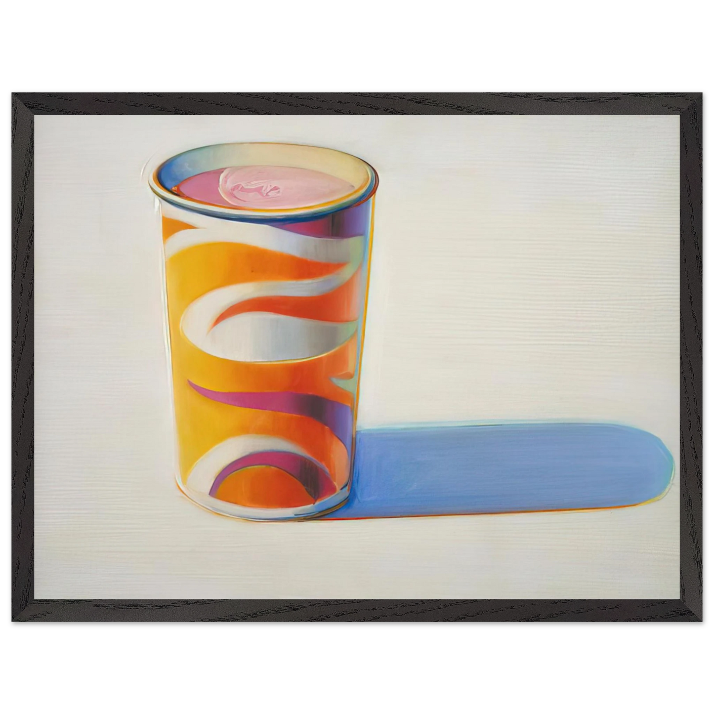Wayne Thiebaud - Drink Cup - 1972 Wall Art - 30x40 cm / 12x16 inches - Premium Wooden Framed Poster With Fine Art Paper - Wood frame