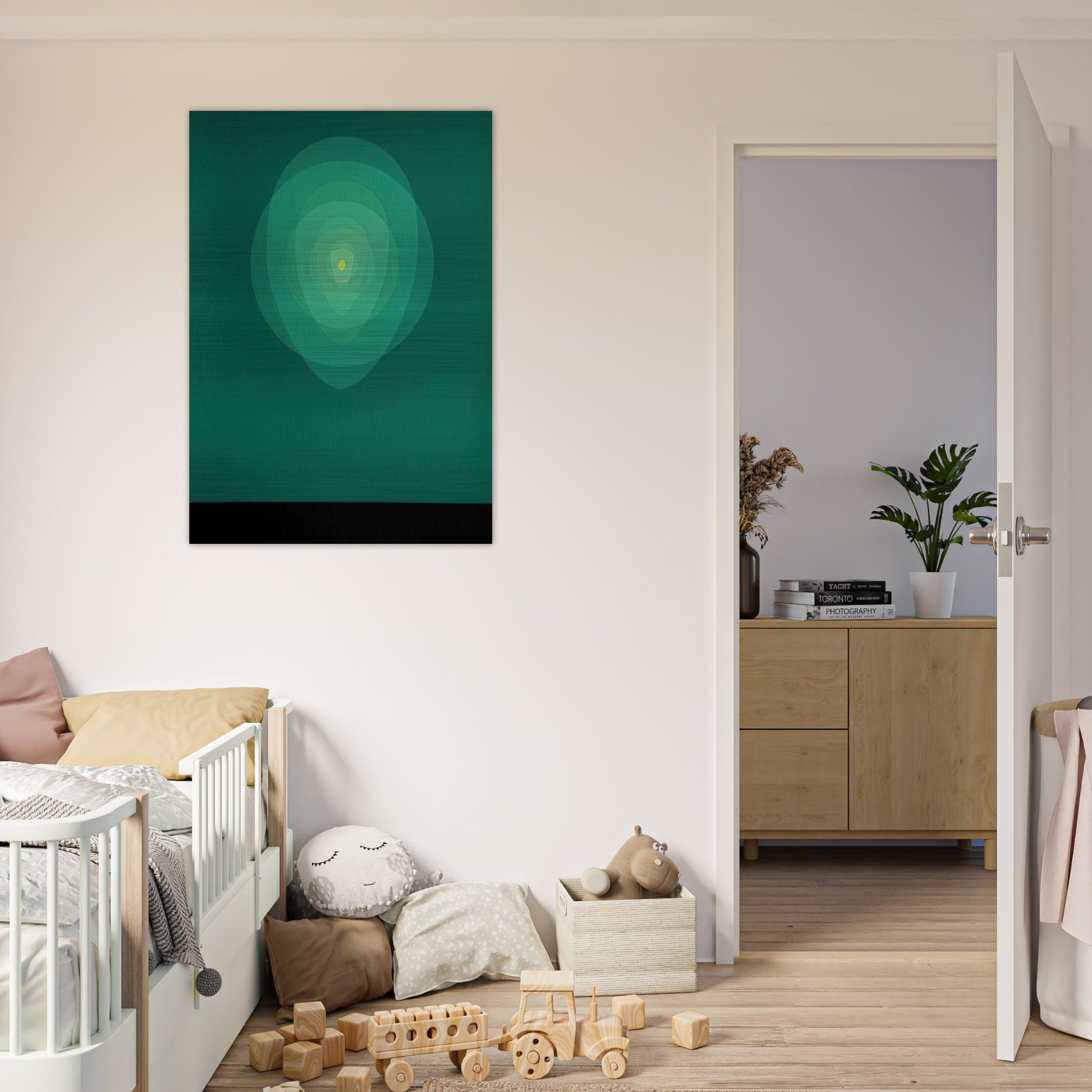 Green Mandala - 1969 - Clarence Holbrook Carter Brushed Aluminum Print - 70x100 cm / 28x40 inches | Clarence Holbrook Carter Aluminum Print | Clarence Holbrook Carter Prints