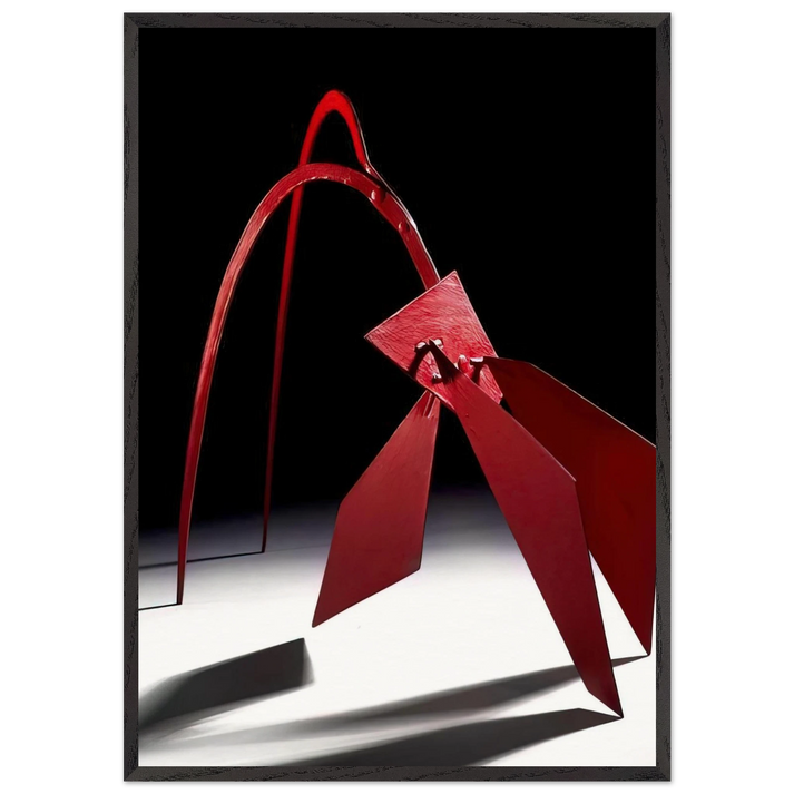 MAQUETTE FOR FLAMINGO 1972 - Alexander Calder 70x100 cm / 28x40 inches Framed Art Print – Black Wooden Frame