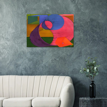 Indigo - Al Held Brushed Aluminum Print - 70x100 cm / 28x40 inches | Al Held Aluminum Print | Al Held Prints