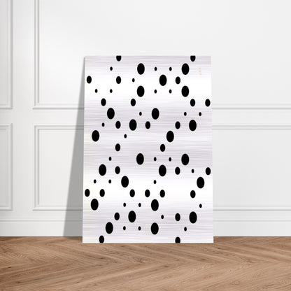 WHITE DISKS 1 - Bridget Riley Brushed Aluminum Print - 70x100 cm / 28x40 inches | Bridget Riley Aluminum Print | Bridget Riley Prints