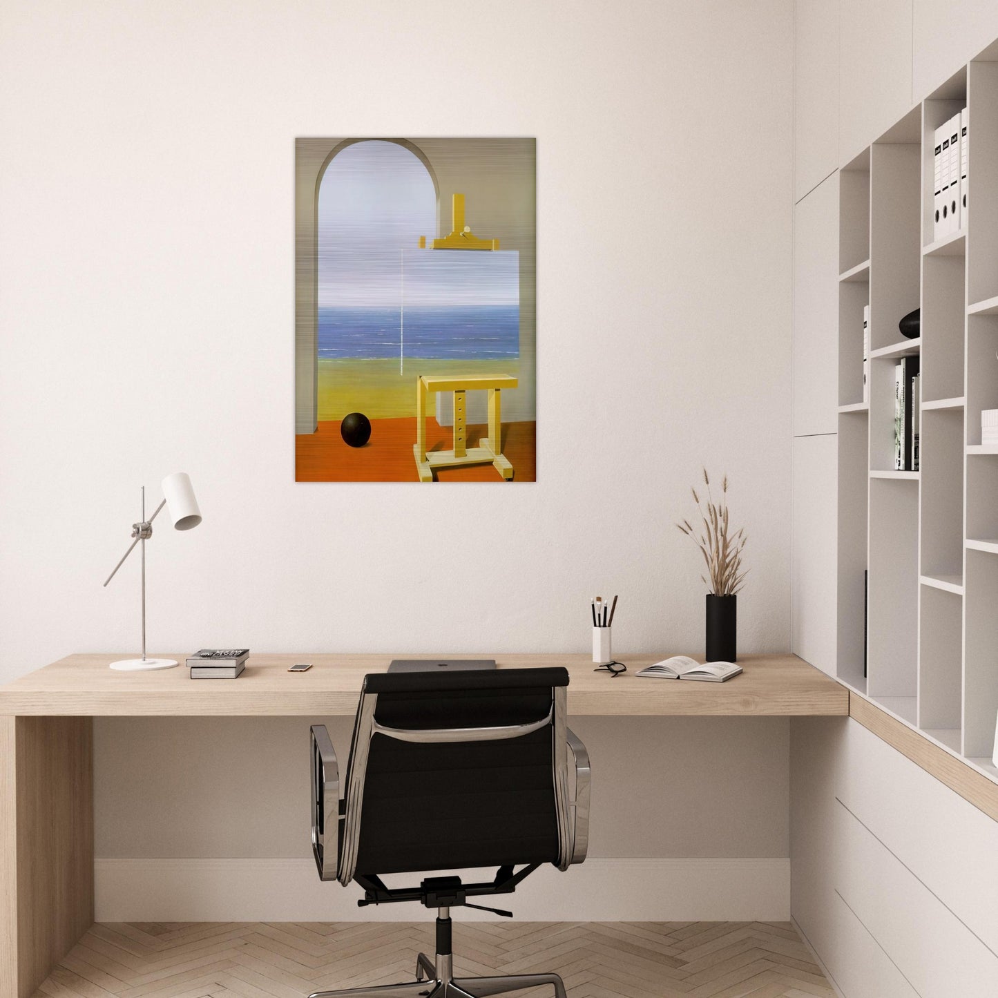 THE HUMAN CONDITION 1935 - Rene Magritte Brushed Aluminum Print - 70x100 cm / 28x40 inches | Rene Magritte Aluminum Print | Rene Magritte Prints
