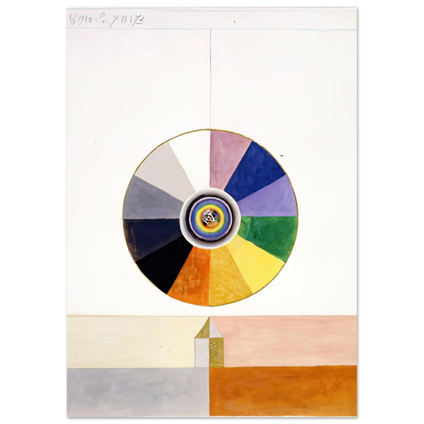 Hilma af Klint - SERIES VII NO 7D 1920 Wall art - 30x40 cm / 12x16 inches - Premium Wooden Framed Poster With Fine Art Paper-canvas - Black frame