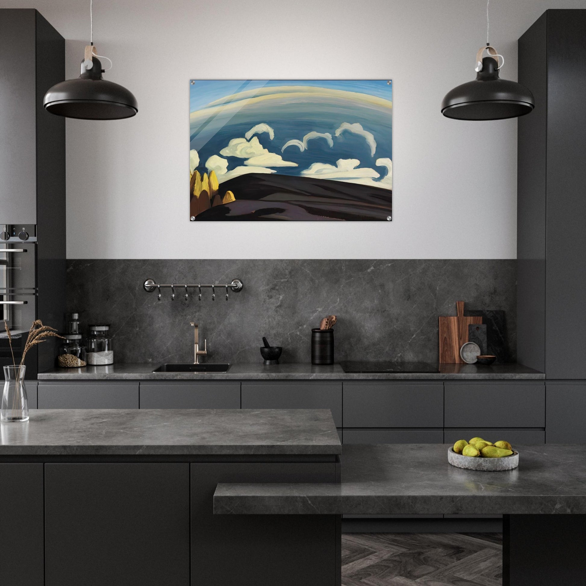 Aftermath of Storm - Lake Superior Sketch XXXIV - 1926 - Lawren Harris Acrylic Print - 70x100 cm / 28x40″ inches | Lawren Harris Wall Art | Lawren Harris Prints