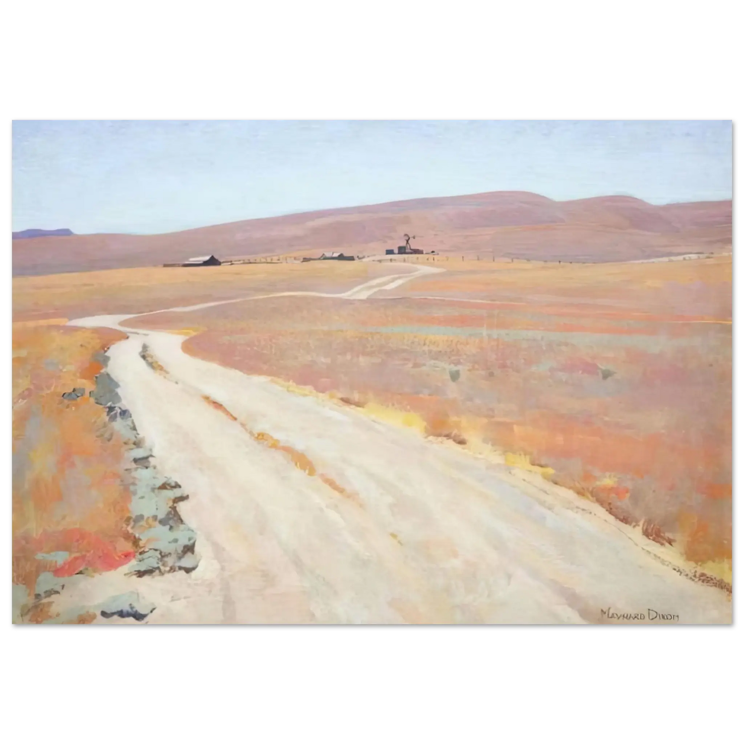 Maynard Dixon - ABANDONED RANCH 1935 Wall art - 13x18 cm / 5x7 Inches - Fine Art Poster - -