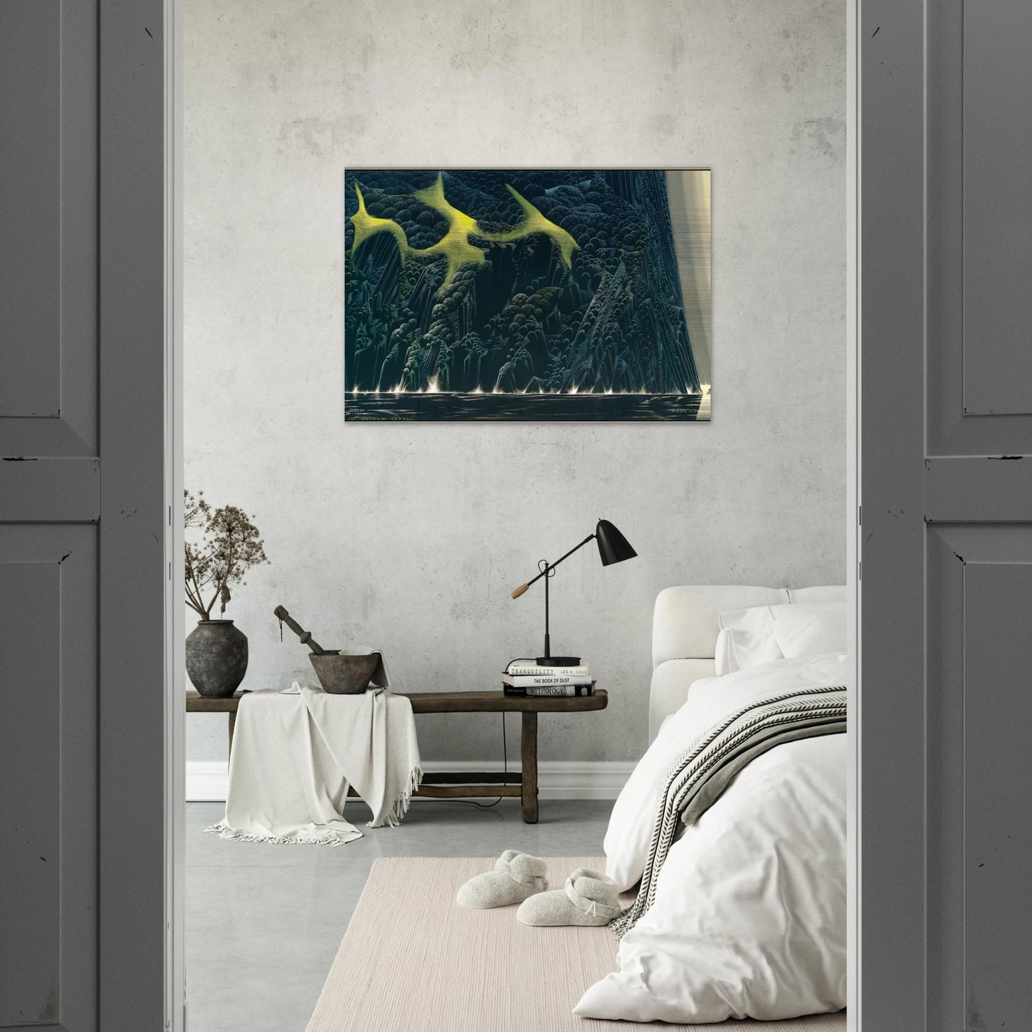 Out of the Sea - Eyvind Earle Brushed Aluminum Print - 70x100 cm / 28x40 inches | Eyvind Earle Aluminum Print | Eyvind Earle Prints