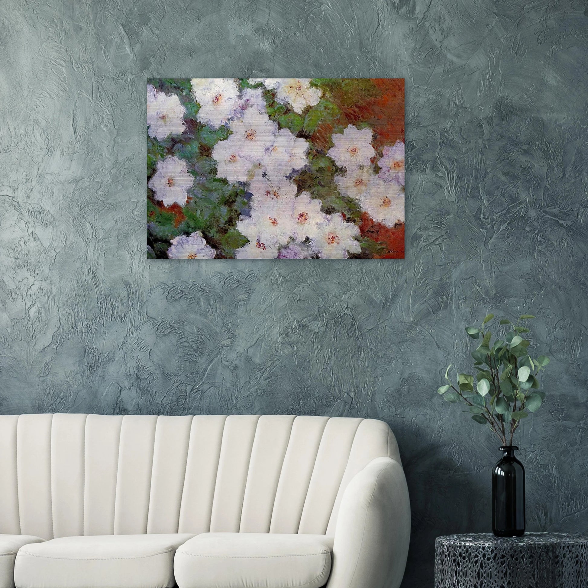 Clematis - claude monet Brushed Aluminum Print - 70x100 cm / 28x40 inches | claude monet Aluminum Print | claude monet Prints