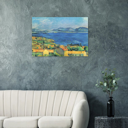 The Gulf of Marseille Seen from L'Estaque - Paul Cézanne Brushed Aluminum Print - 70x100 cm / 28x40 inches | Paul Cézanne Aluminum Print | Paul Cézanne Prints