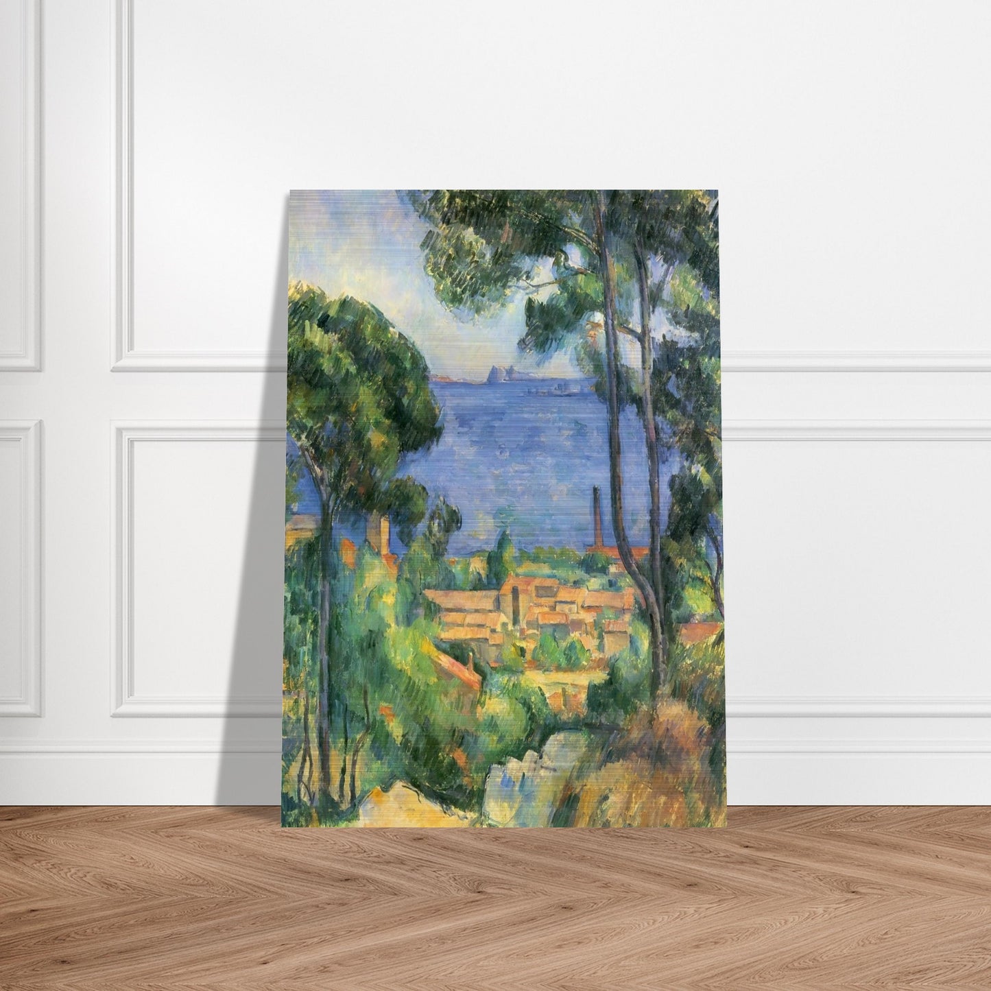 View of L'Estaque and Chateaux d'If - Paul Cézanne Brushed Aluminum Print - 70x100 cm / 28x40 inches | Paul Cézanne Aluminum Print | Paul Cézanne Prints