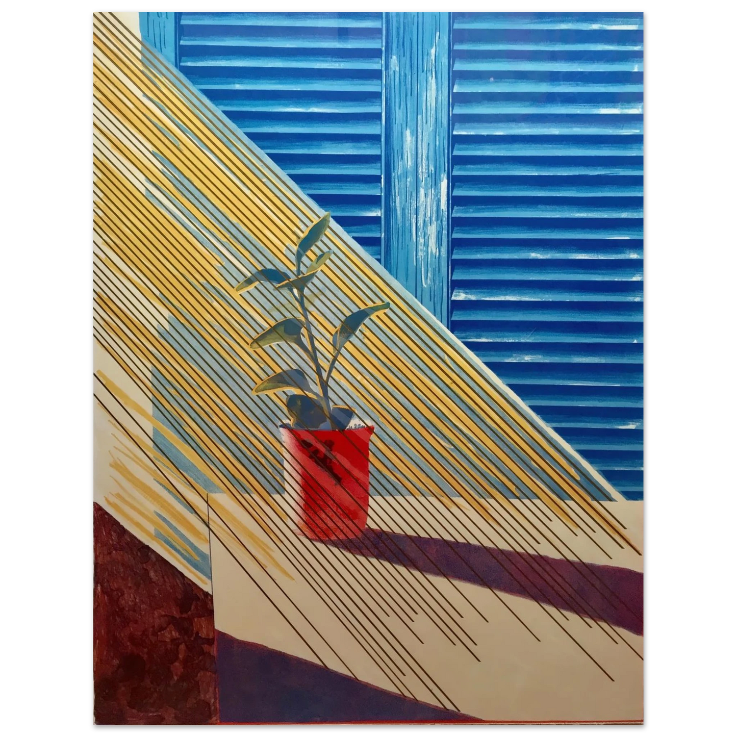 David Hockney - David Hockney Wall art - 27x35 cm / 11x14 inches - Premium Wooden Framed Poster With Fine Art Paper - Black frame