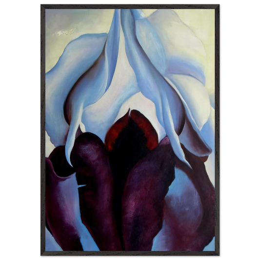 Flower of Life - Georgia OKeeffe 70x100 cm / 28x40 inches Framed Art Print – Black Wooden Frame