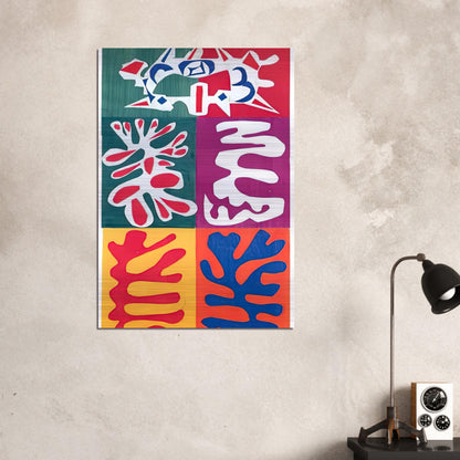 PANEL WITH MASK 1947 - Henri Matisse Brushed Aluminum Print - 70x100 cm / 28x40 inches | Henri Matisse Aluminum Print | Henri Matisse Prints