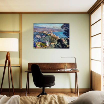 MORTULA AT GRIMALDI - Theo van Rysselberghe Brushed Aluminum Print - 70x100 cm / 28x40 inches | Theo van Rysselberghe Aluminum Print | Theo van Rysselberghe Prints
