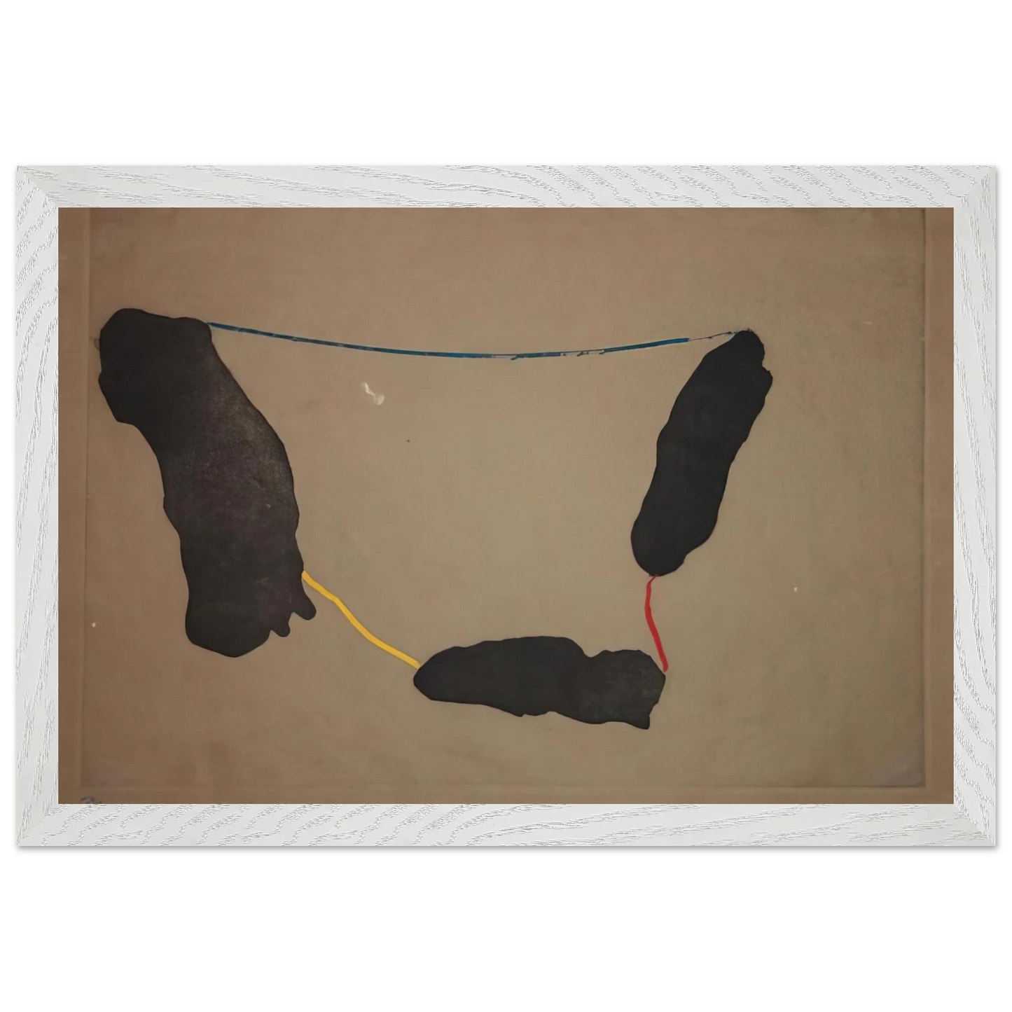 Helen Frankenthaler - Connected By Joy - 1973 Wall art - 60x80 cm / 24x32 inches - Premium Wooden Framed Poster With Fine Art Paper-canvas - Black frame