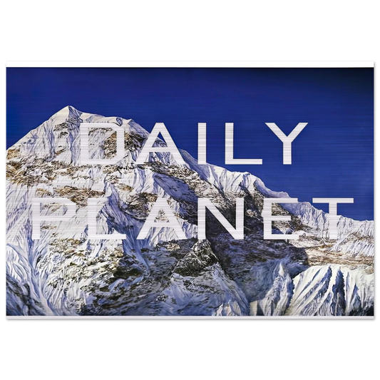 DAILY PLANET 2003 - Edward Ruscha Brushed Aluminum Print - 70x100 cm / 28x40 inches | Edward Ruscha Aluminum Print | Edward Ruscha Prints