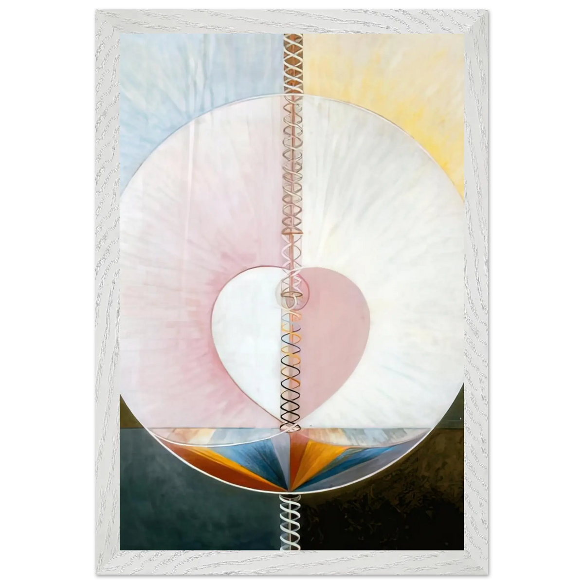 Hilma af Klint - WHAT A HUMAN BEING IS 1910 Wall art - A1 (59.4 x 84.1  cm) - Premium Wooden Framed Poster With Fine Art Paper - Wood frame