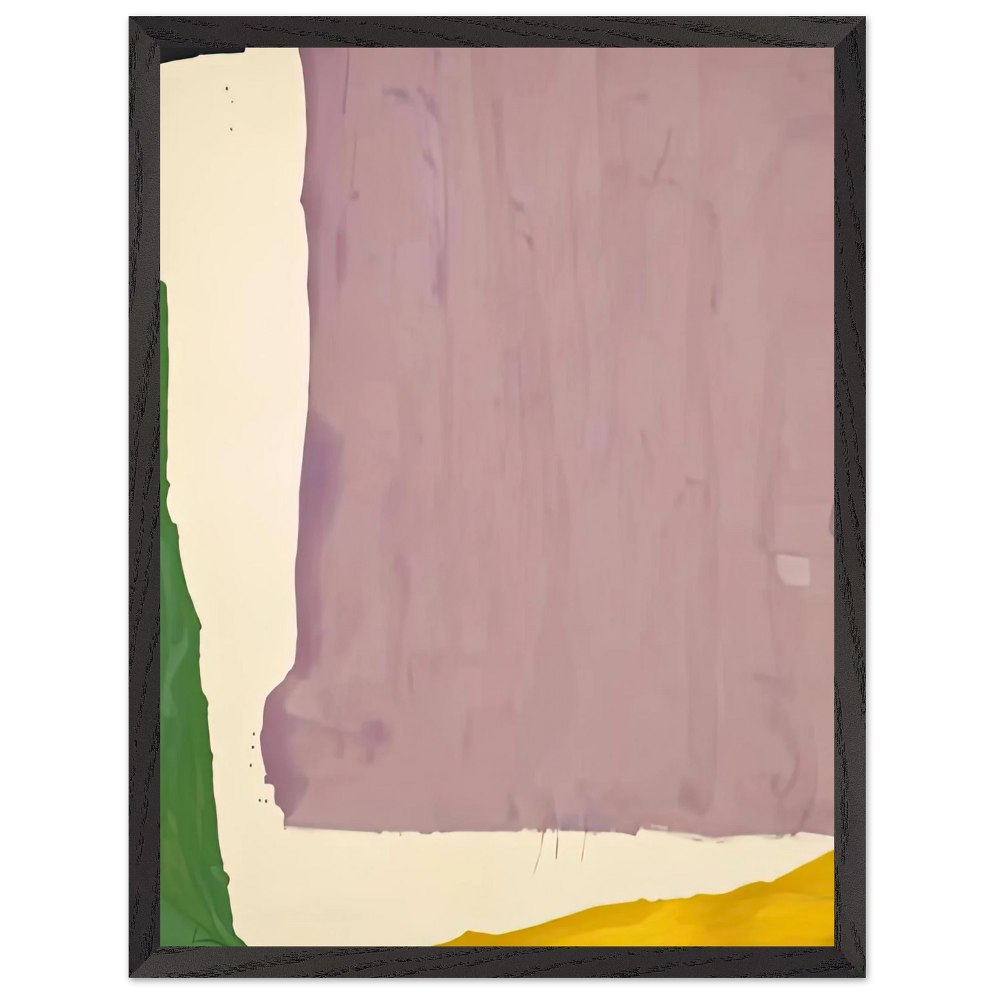 Helen Frankenthaler - Mauve District, 1966- Wall Art - 60x80 cm / 24x32 inches - Premium Wooden Framed Poster With Fine Art Paper-canvas - Black frame