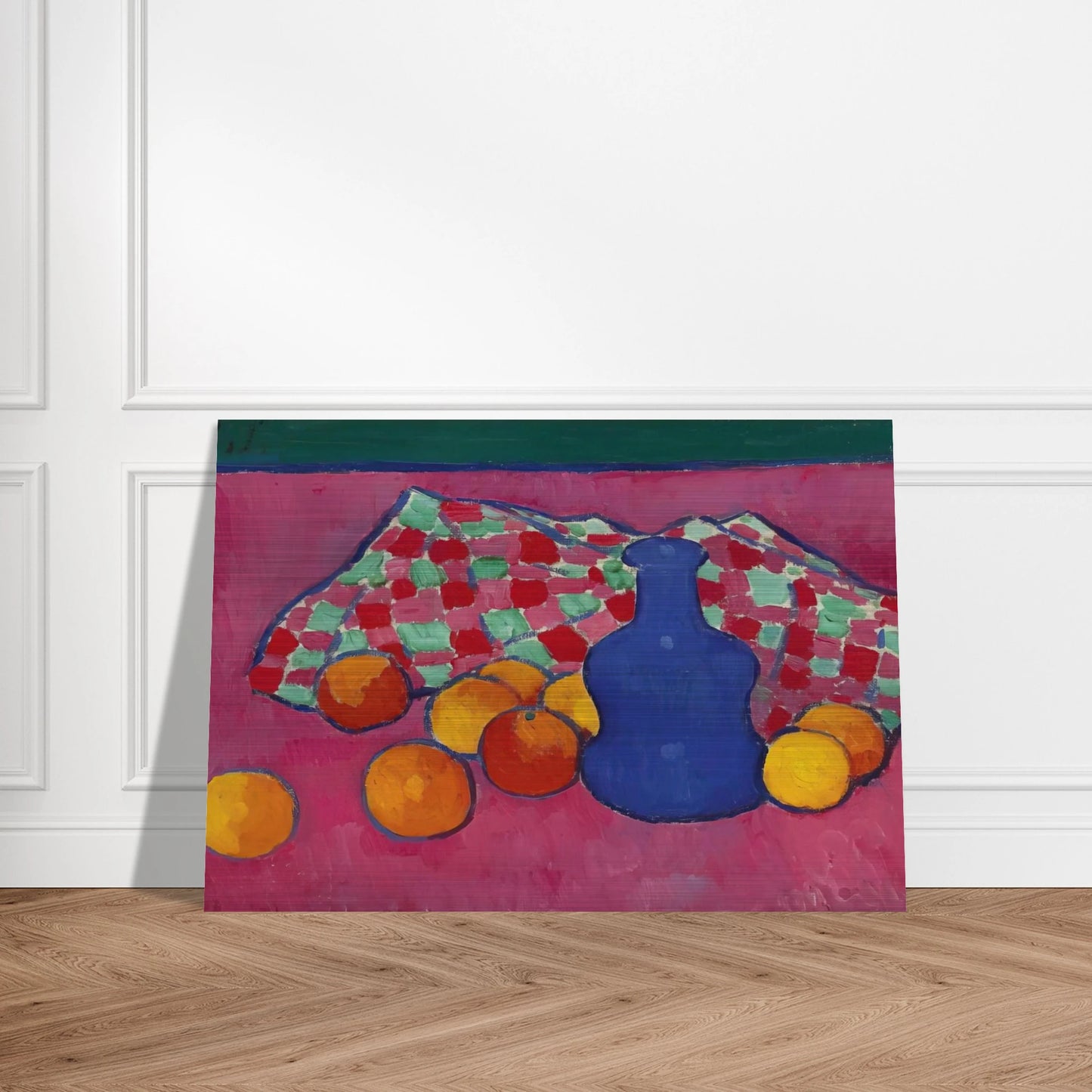BLAUE VASE MIT ORANGEN 1908 - Alexej von Jawlensky Brushed Aluminum Print - 70x100 cm / 28x40 inches | Alexej von Jawlensky Aluminum Print | Alexej von Jawlensky Prints