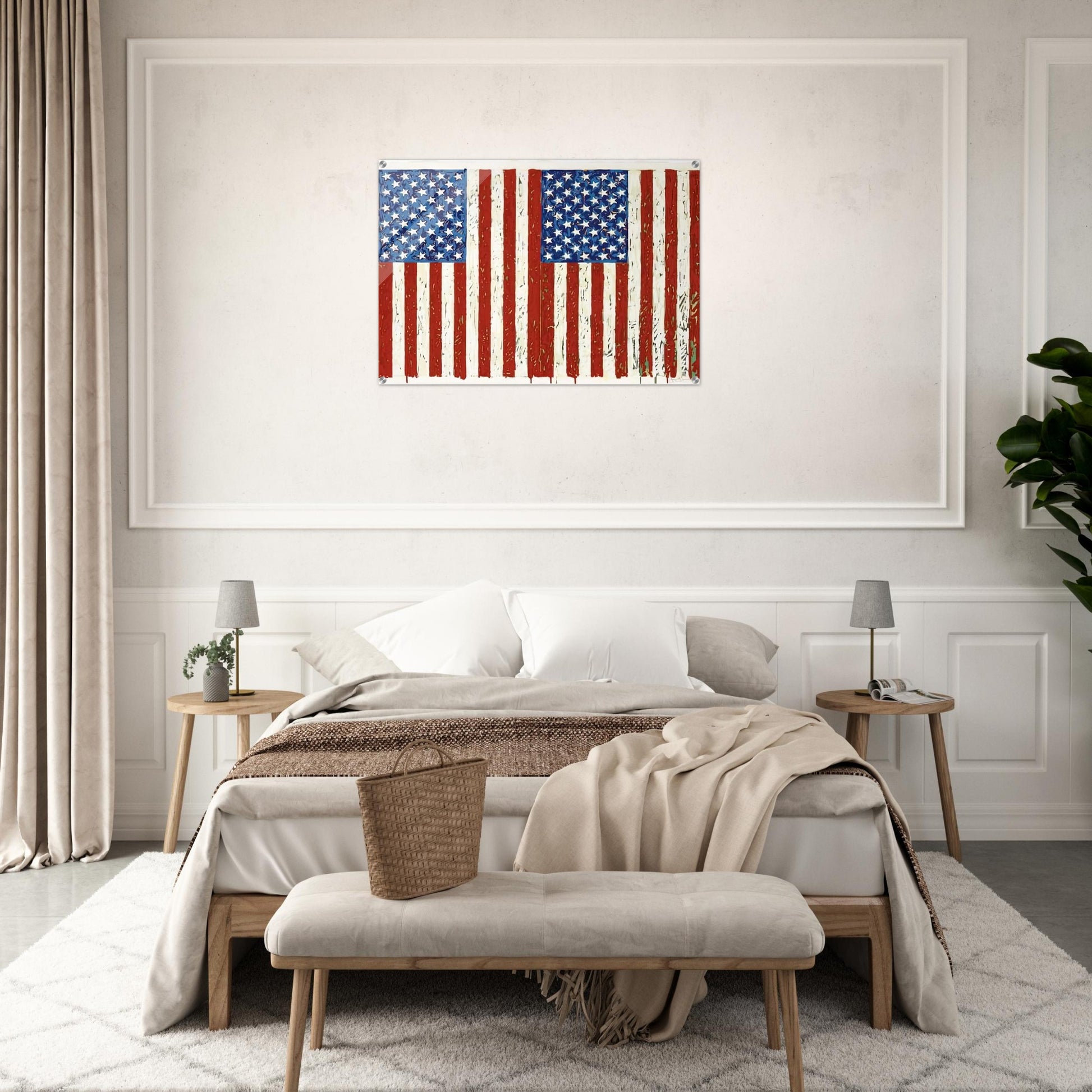 FLAGS I ULAE 128 - Jasper Johns Acrylic Print - 70x100 cm / 28x40″ inches