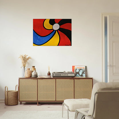 THE BIG WHEEL 1970 - Alexander Calder Brushed Aluminum Print - 70x100 cm / 28x40 inches | Alexander Calder Aluminum Print | Alexander Calder Prints
