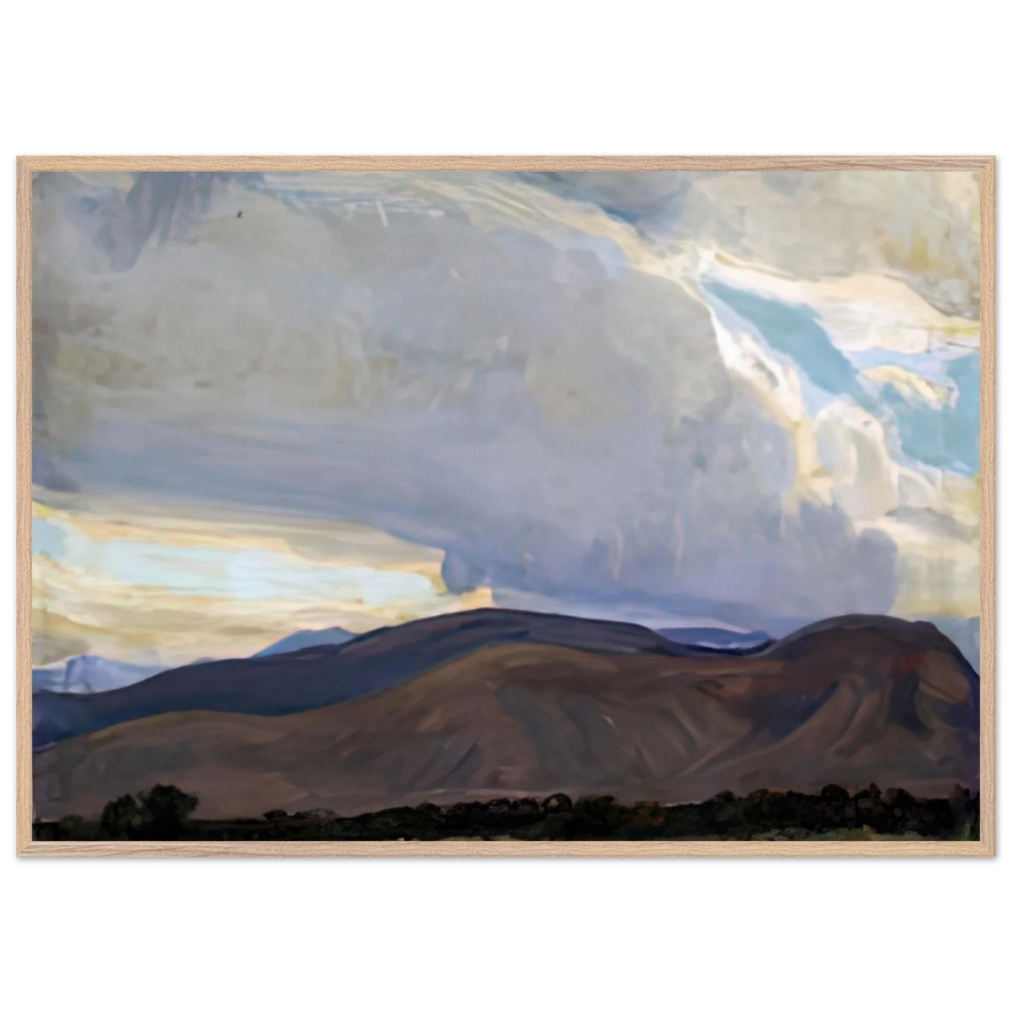 Maynard Dixon - STORM FROM THE SIERRA 1937 Wall art - A3 (29.7 x 42  cm) - Premium Wooden Framed Poster With Fine Art Paper-canvas - Black frame