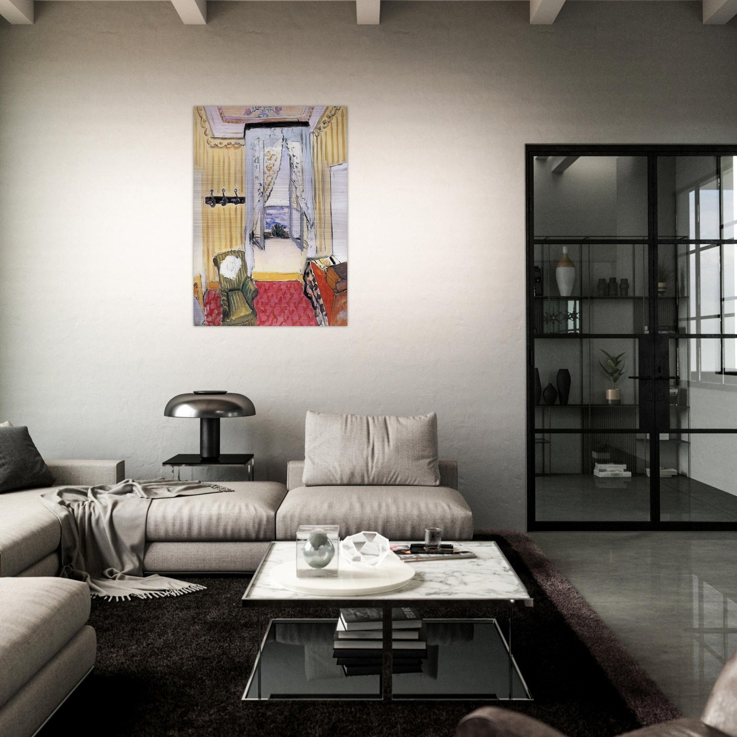 MY ROOM AT THE BEAU RIVAGE 1918 - Henri Matisse Brushed Aluminum Print - 70x100 cm / 28x40 inches | Henri Matisse Aluminum Print | Henri Matisse Prints