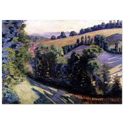 Landscape at Pontgibaud - Armand Guillaumin Brushed Aluminum Print - 70x100 cm / 28x40 inches | Armand Guillaumin Aluminum Print | Armand Guillaumin Prints