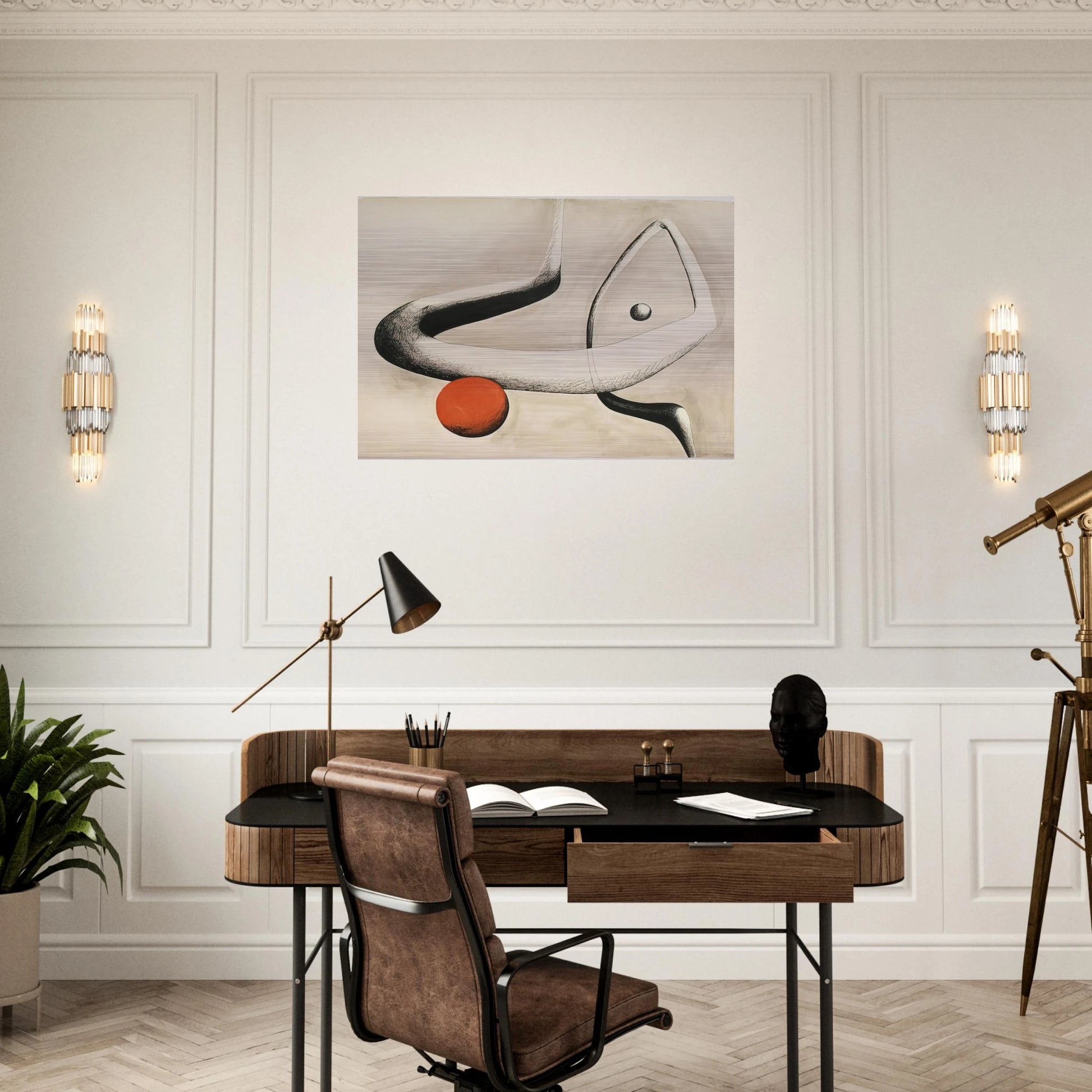 UNTITLED 1932 0 - Alexander Calder Brushed Aluminum Print - 70x100 cm / 28x40 inches | Alexander Calder Aluminum Print | Alexander Calder Prints