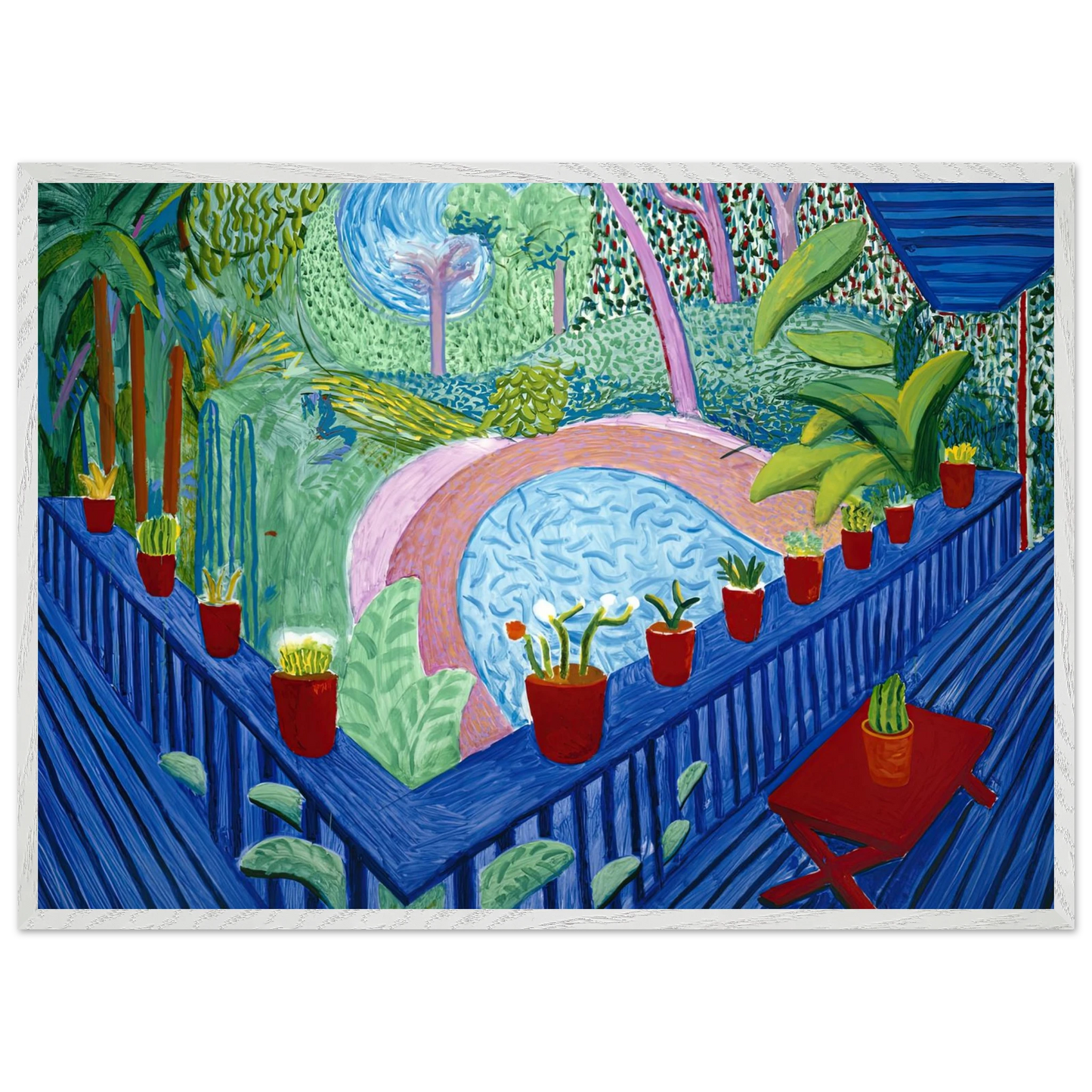 David Hockney - David Hockney Wall art - 30x40 cm / 12x16 inches - Premium Wooden Framed Poster With Fine Art Paper-canvas - Wood frame