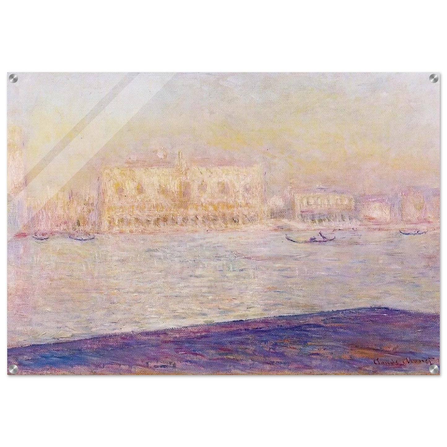 The Doges' Palace Seen from San Giorgio Maggiore 4 - claude monet Acrylic Print - 70x100 cm / 28x40″ inches