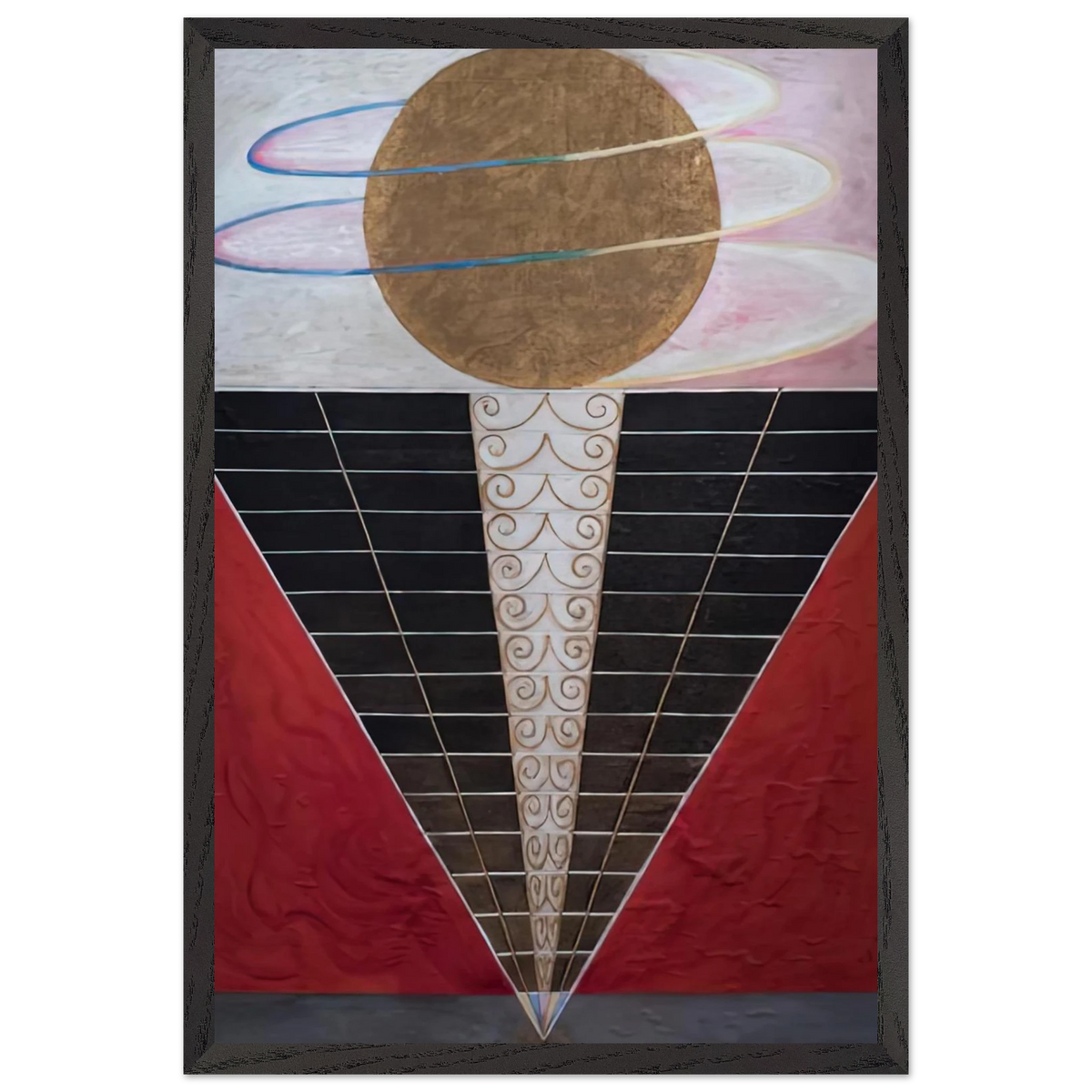 Hilma af Klint - ALTARPIECE NO 2 1915 Wall art - 21x29.7 cm / 8x12" - Premium Wooden Framed Poster With Fine Art Paper-canvas - White frame