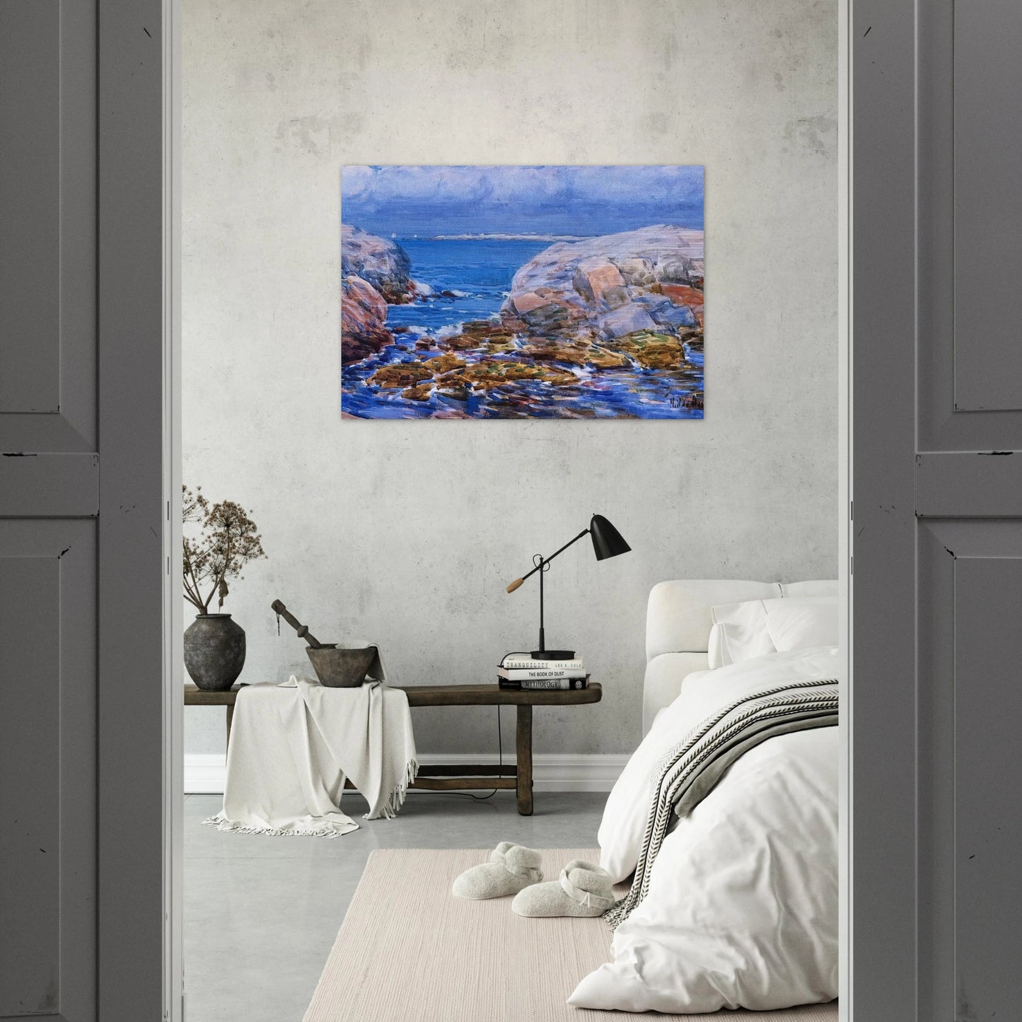 Duck Island, Isles of Shoals - Childe Hassam Brushed Aluminum Print - 70x100 cm / 28x40 inches | Childe Hassam Aluminum Print | Childe Hassam Prints