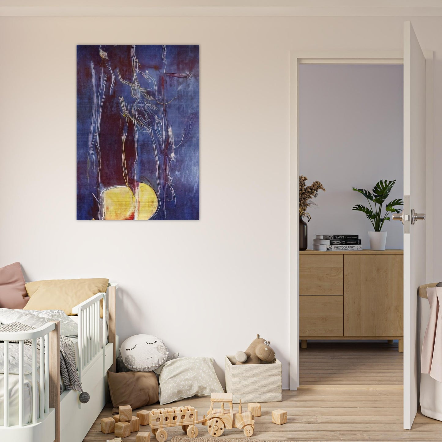 All About Blue - 1994 - Helen Frankenthaler Brushed Aluminum Print - 70x100 cm / 28x40 inches | Helen Frankenthaler Aluminum Print | Helen Frankenthaler Prints