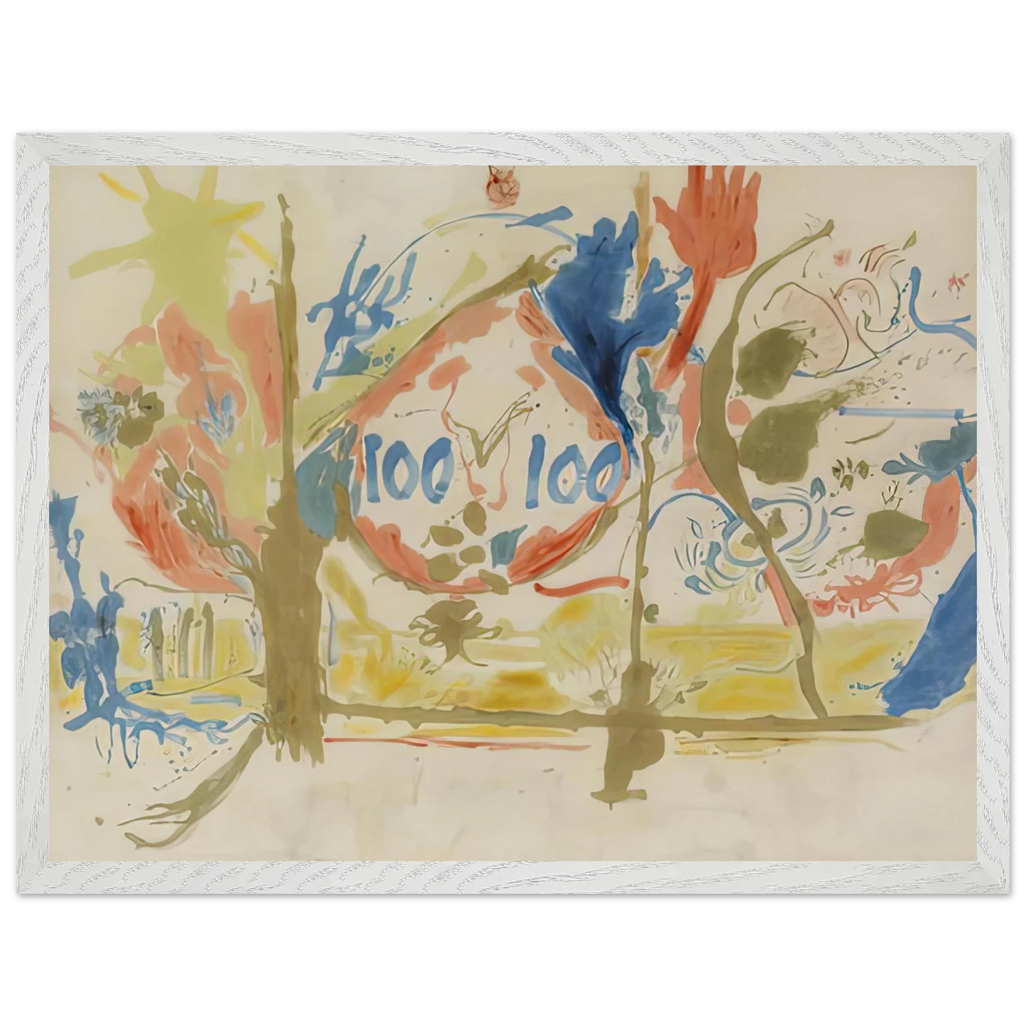Helen Frankenthaler - Eden, 1956- Wall Art - 30x40 cm / 12x16 inches - Fine Art Poster-canvas - -